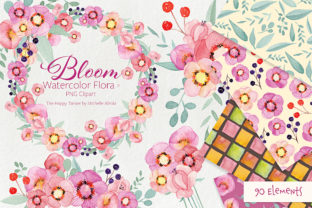 Bloom Watercolor Floral Clipart & Illustrations