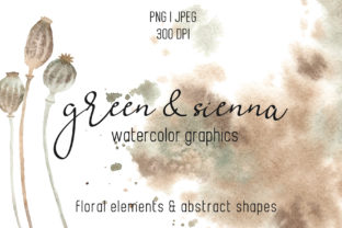 Green Sienna Watercolor Collection Illustrations