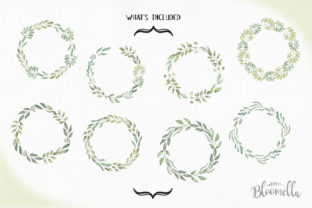 Leave Me Happy Wreaths Leaves Watercolor Illustrations