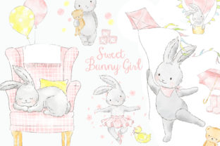 Sweet Pink Bunny Girl Watercolor Clipart Review