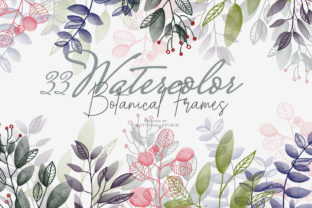 Watercolor Botanical Frames & Illustrations