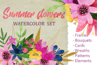 Watercolor Clipart Flowers & Illustrations