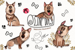 Watercolor Dog Illustrations for Local Brands