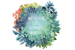 Watercolor Floral Frame Background Illustrations