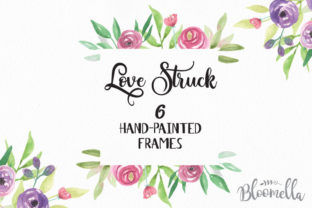 Watercolor Frames Floral Love Struck Set: Illustrations Review