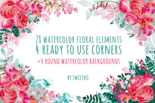 Watercolor Hand Painted Flowers Illustrations