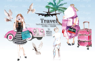Watercolor Travel Clipart & Illustrations